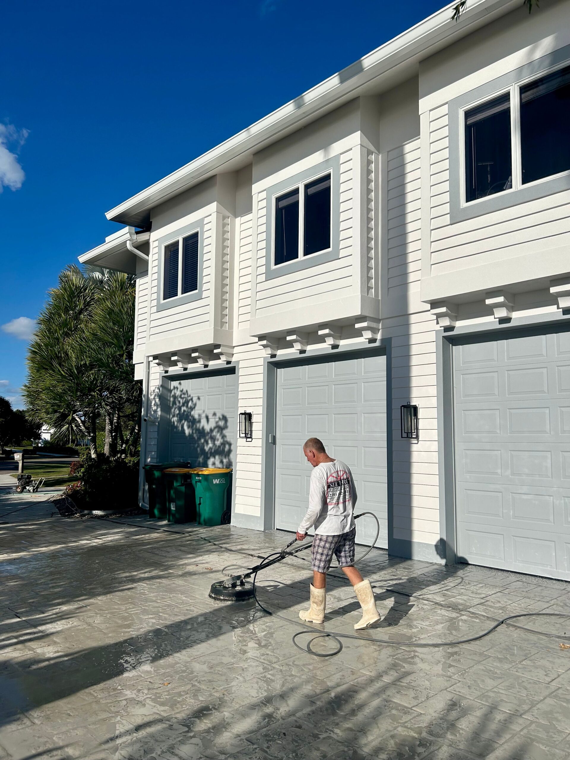 See-Thru Services pressure washing a Collier County driveway