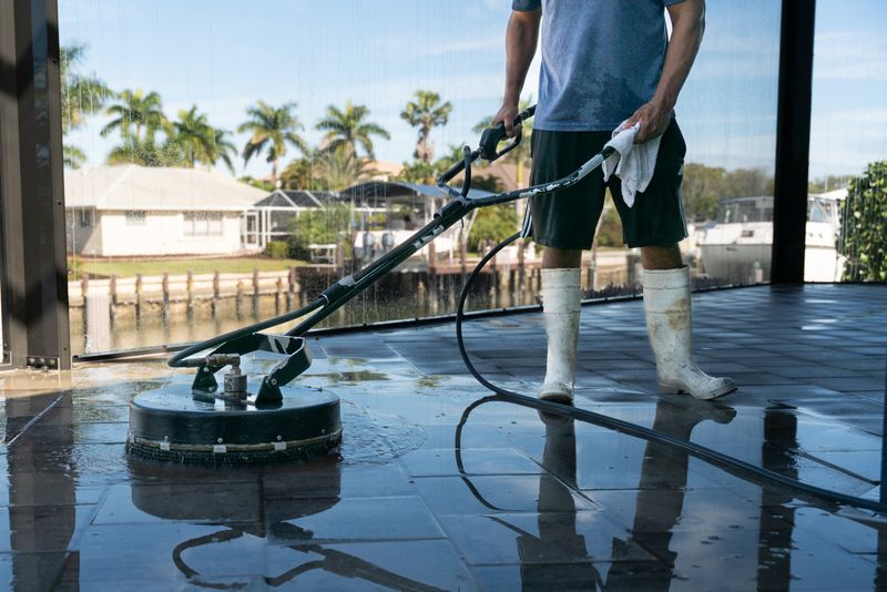 Pool cage and screen panel pressure washing in Collier County
